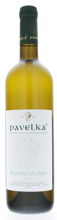 Pavelka Rizling vlašský 0,75L, r2017, nz, bl, su