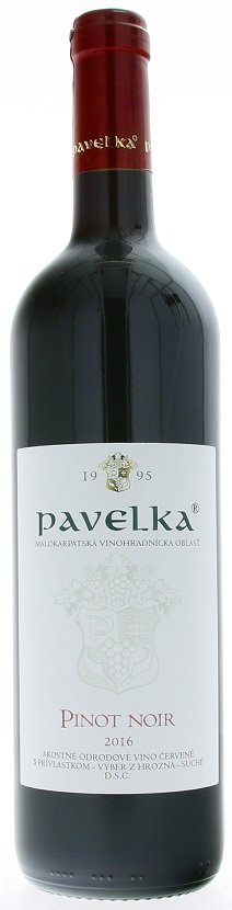 Pavelka Pinot Noir 0,75L, r2016, vzh, cr, su