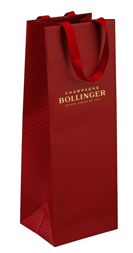 Champagne Bollinger taška červená na 1 fľašu