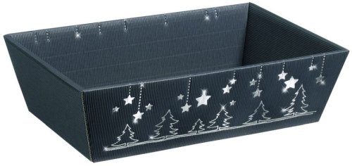 Darčekový kôš Weihnachtsglanz 4-uholník, stredný, 336x196x110 mm