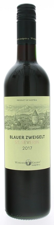 Winzer Krems Blauer Zweigelt St.Severin 0,75L, PDO, r2017, cr, su, sc