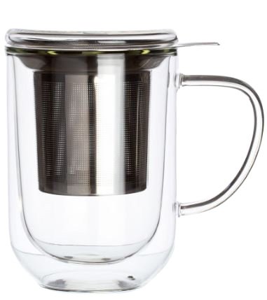 Dammann Fréres Sklenená šálka DOWNTOWN s filtrom 6240