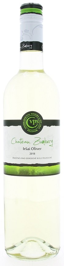 Pavelka Château Zumberg Iršai Oliver - mladé víno 0,75L, r2018, ak, bl, plsu, sc
