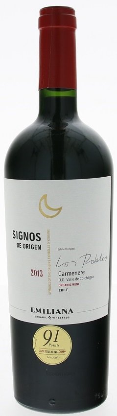 Emiliana Signos De Origen Carmenere 0,75L, r2013, cr, su