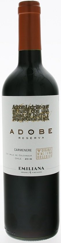 Emiliana Adobe Carmenére BIO 0,75L, r2016, cr, su