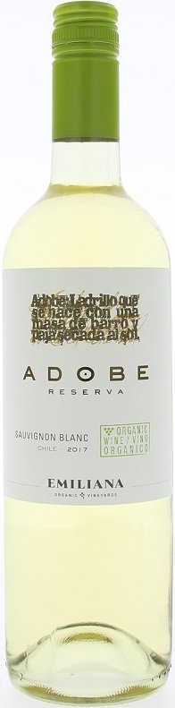 Emiliana Adobe Sauvignon Blanc BIO 0,75L, r2017, bl, su, sc