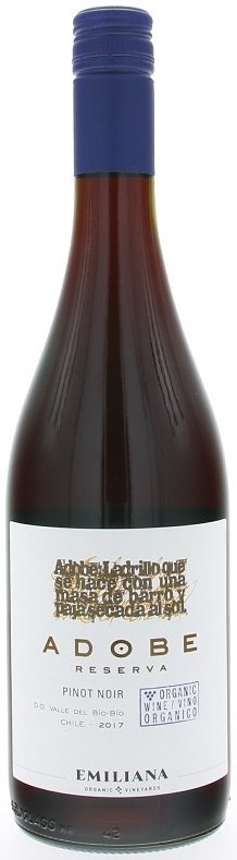 Emiliana Adobe Pinot Noir BIO 0,75L, r2017, cr, su