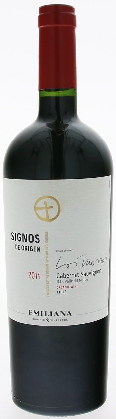 Emiliana Signos De Origen Cabernet Sauvignon 0,75L, r2014, cr, su