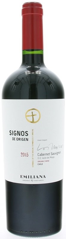 Emiliana Signos De Origen Cabernet Sauvignon 0,75L, r2015, cr, su