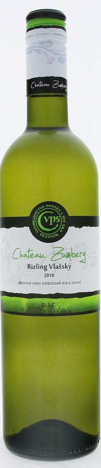 Pavelka Château Zumberg Rizling vlašský 0,75L, r2018, ak, bl, su, sc