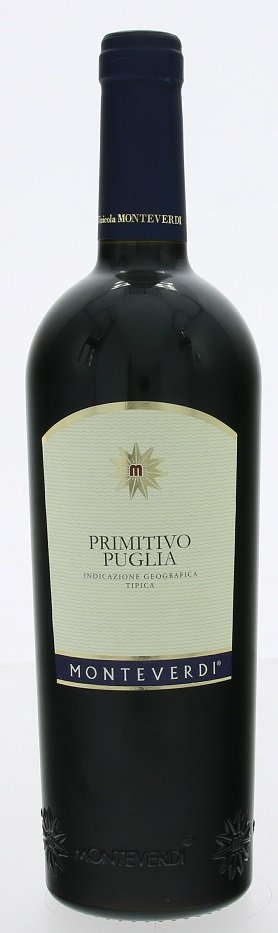 Monteverdi Primitivo Puglia 0,75L, IGT, r2016, cr, su