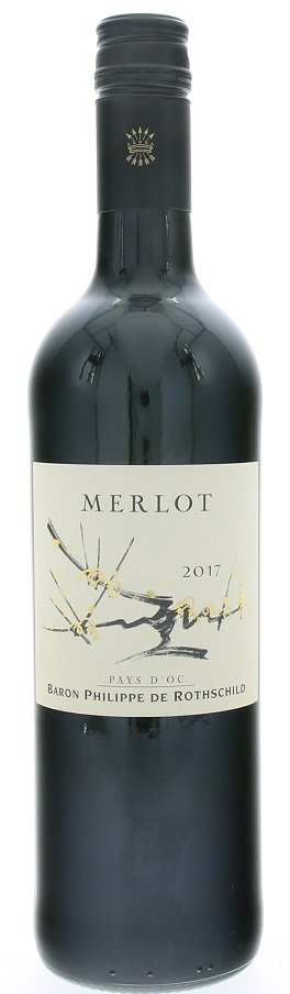 Rothschild Pays d'Oc Varietals Merlot 0,75L, IGP, r2017, vin, cr, su