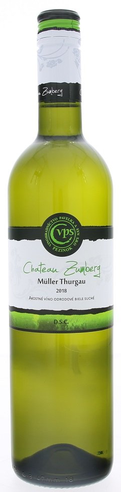 Pavelka Château Zumberg Müller Thurgau 0,75L, r2018, ak, bl, su, sc