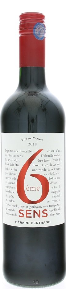 Gérard Bertrand 6éme SENS Rouge 0,75L, IGP, r2018, cr, su, sc