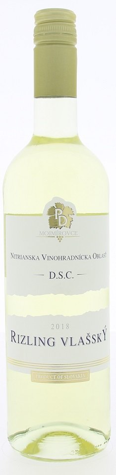 PD Mojmírovce Rizling vlašský 0,75L, r2018, ak, bl, su