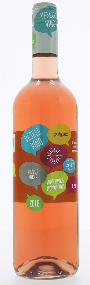 Golguz Veselé víno Frankovka modrá rosé 0,75L, r2018, ak, ruz, su, sc
