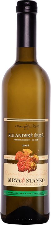 Mrva & Stanko Rulandské šedé, Čachtice 0,75L, r2018, vzh, bl, su