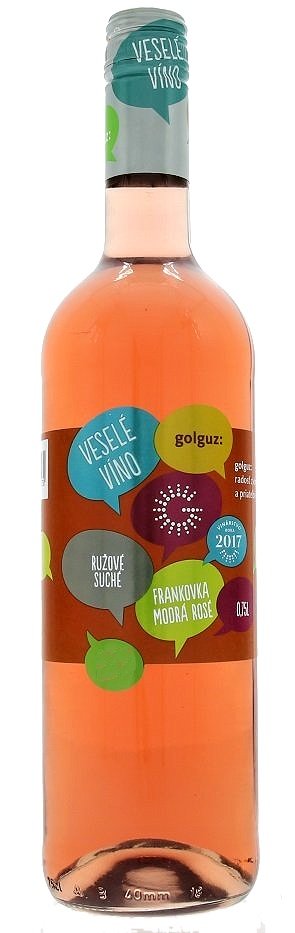 Golguz Veselé víno Frankovka modrá rosé 0,75L, r2016, ak, ruz, su