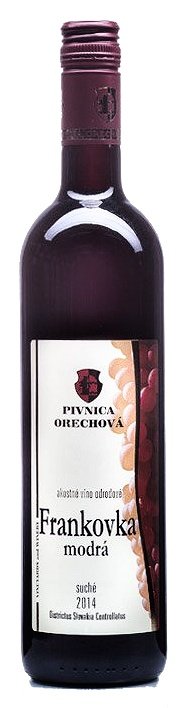 Pivnica Orechová Frankovka modrá 0,75L, r2014, ak, cr, su